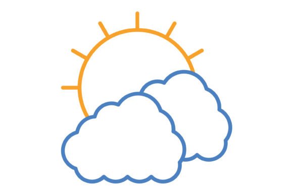 Clouds and Sun Blue Orange Line Icon: A Modern Visual Toolkit for Digital Clarity