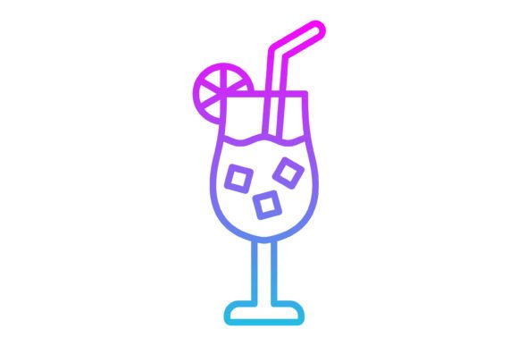 Elevate Your Projects with Cocktail Line Gradient Icons