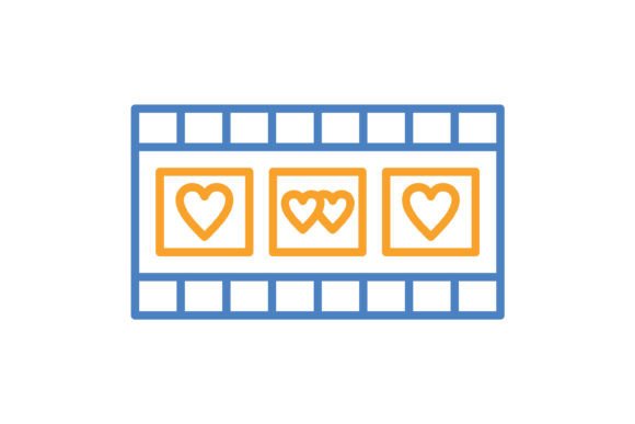 Evaluating the Wedding Video Blue Orange Line Icon for Professional Use