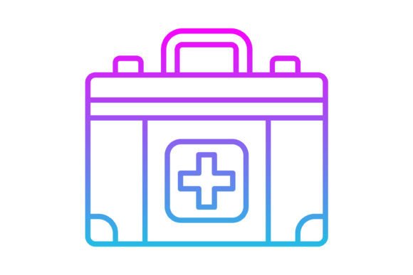 First Aid Kit Line Gradient Icon: Your Design Lifeline