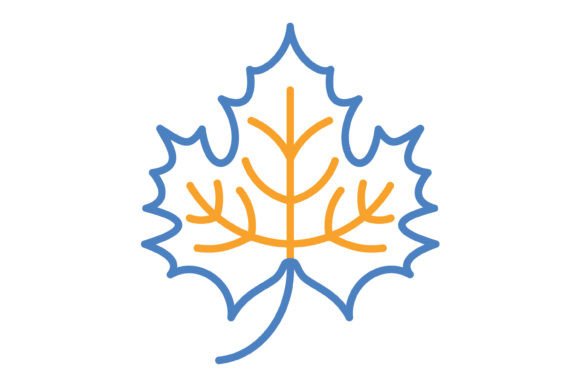 Integrating the Maple Leaf Blue Orange Line Icon into Your Creative Workflow