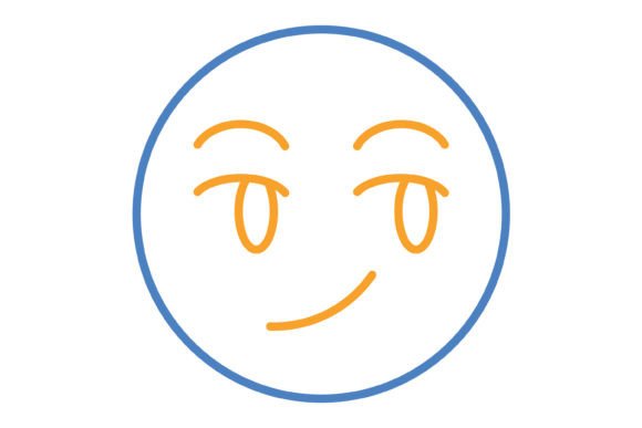 Mastering the Smirking Emoji: A Blue Orange Line Icon for Every Creator's Toolkit