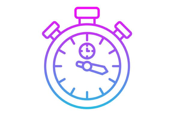 Mastering Visual Time Management: The Stopwatch Line Gradient Icon