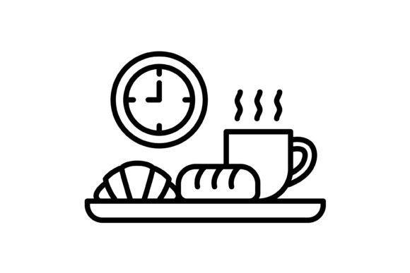 Streamline Your Design with Versatile Breakfast Outline Icons