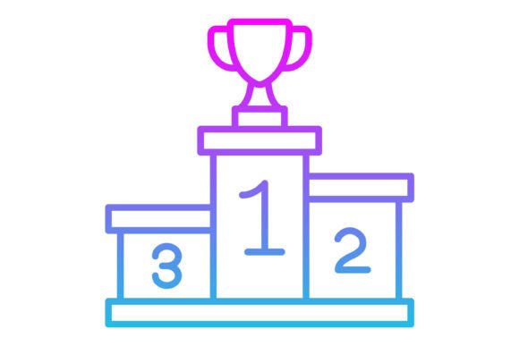 Streamlining Visual Communication with the Podium Line Gradient Icon Set