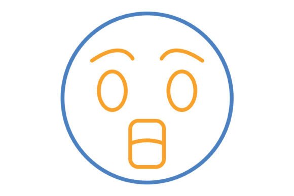 Understanding the Shocked Emoji Blue Orange Line Icon for Digital Projects